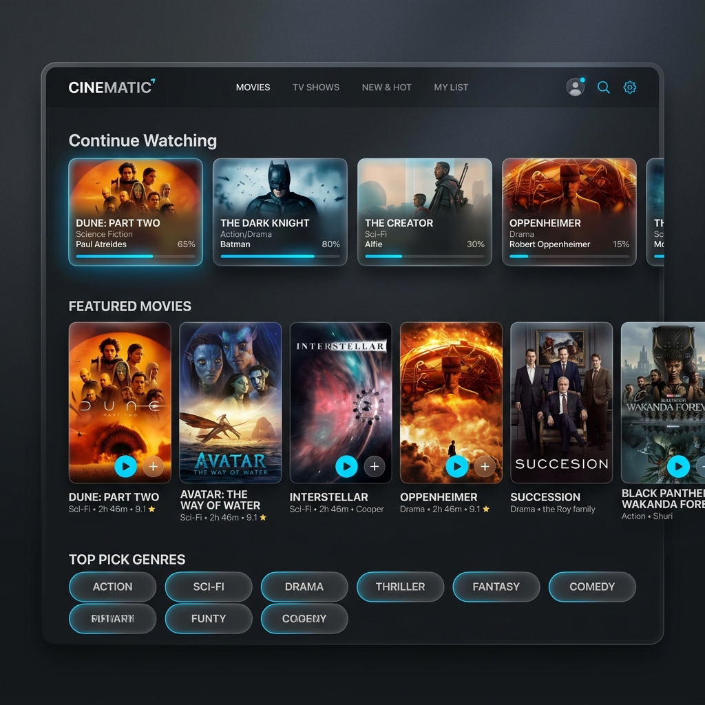 Lumi Movie App Mockup